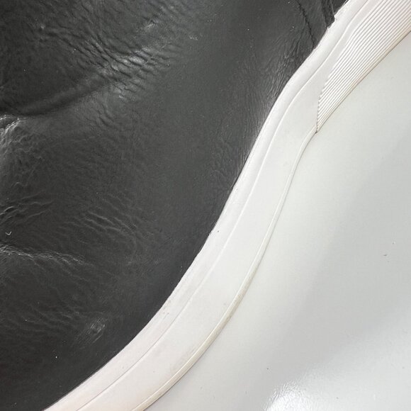 Journee Cardi Black Leather Platform Wedge Slip-On Sneakers Womens Size 11 - Picture 5 of 13